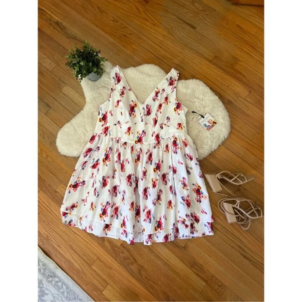 JCPenney Plus Sleeveless Floral Fit Flare Dress